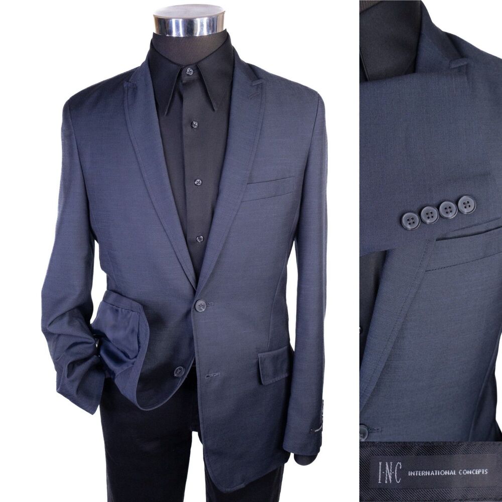 INC Mens Sport Coat Blazer Men's Sz S SMALL (38R) Two Button Jacket Poly Blend